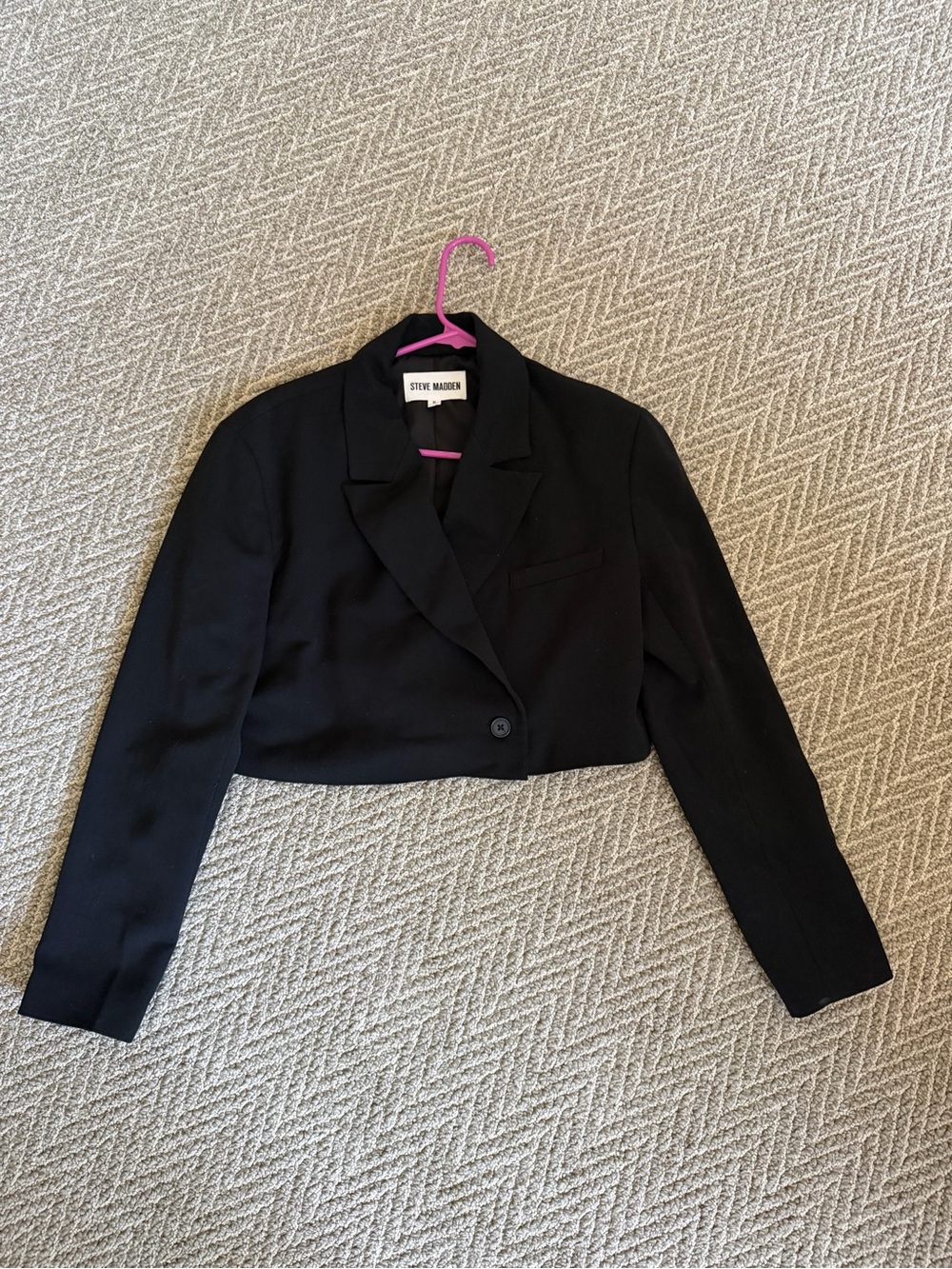 Steve Madden Black Cropped Blazer